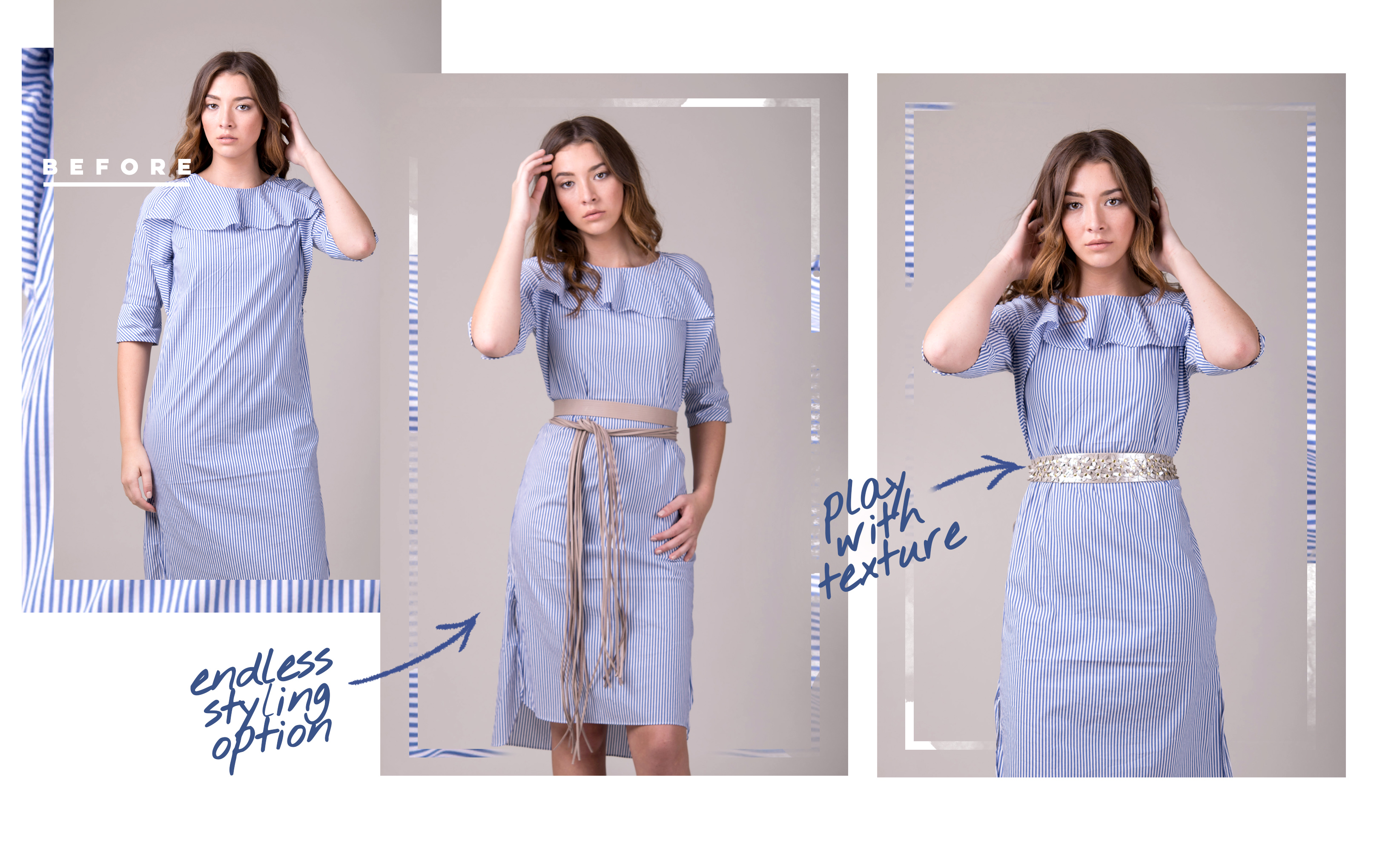 how to belt a loose dress